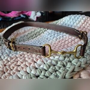 Snaffle Bit Leather Belt